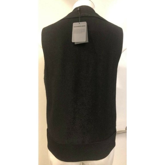 NEW ALEXANDER WANG $890 Stingray Embossed Criss Cross Top Blouse US 2 Black BNWT - Picture 4 of 11